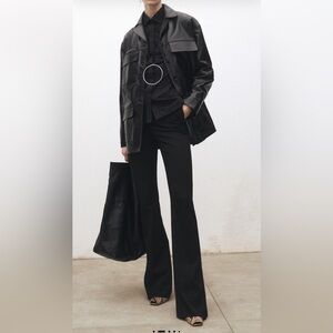 Mango Black Flared Trousers